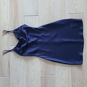 Urban Outfitters Navy Blue Satin Dress